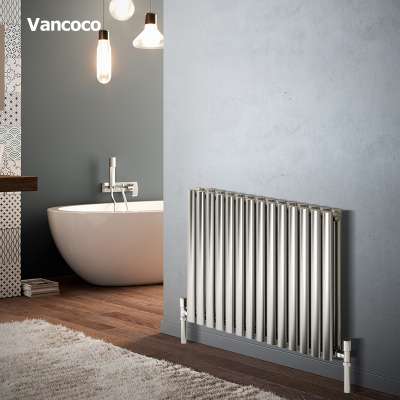 600x590mm horizontal oval pipe luxury stainless steel room water radiator